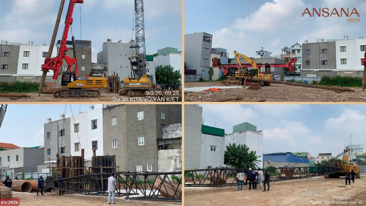 Toàn Cảnh Tiến Độ Công Trường Dự Án Ansana By Kita Tháng 03/2026