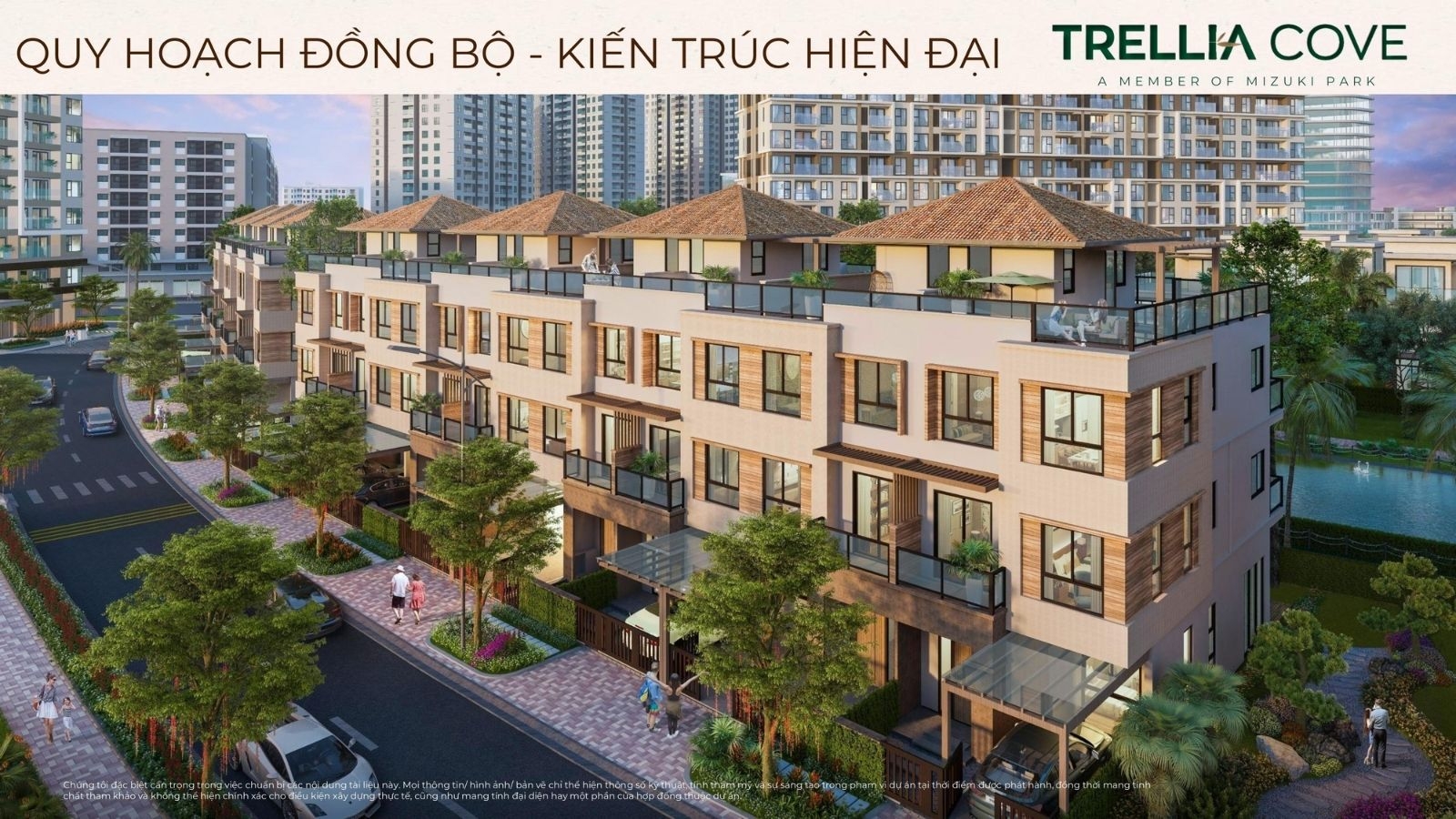 Phối cảnh nhà phố liền kề Trellia Cove