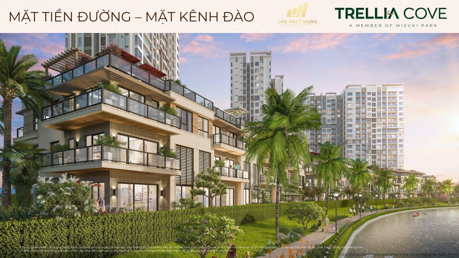 Phối cảnh nhà phố liền kề Trellia Cove