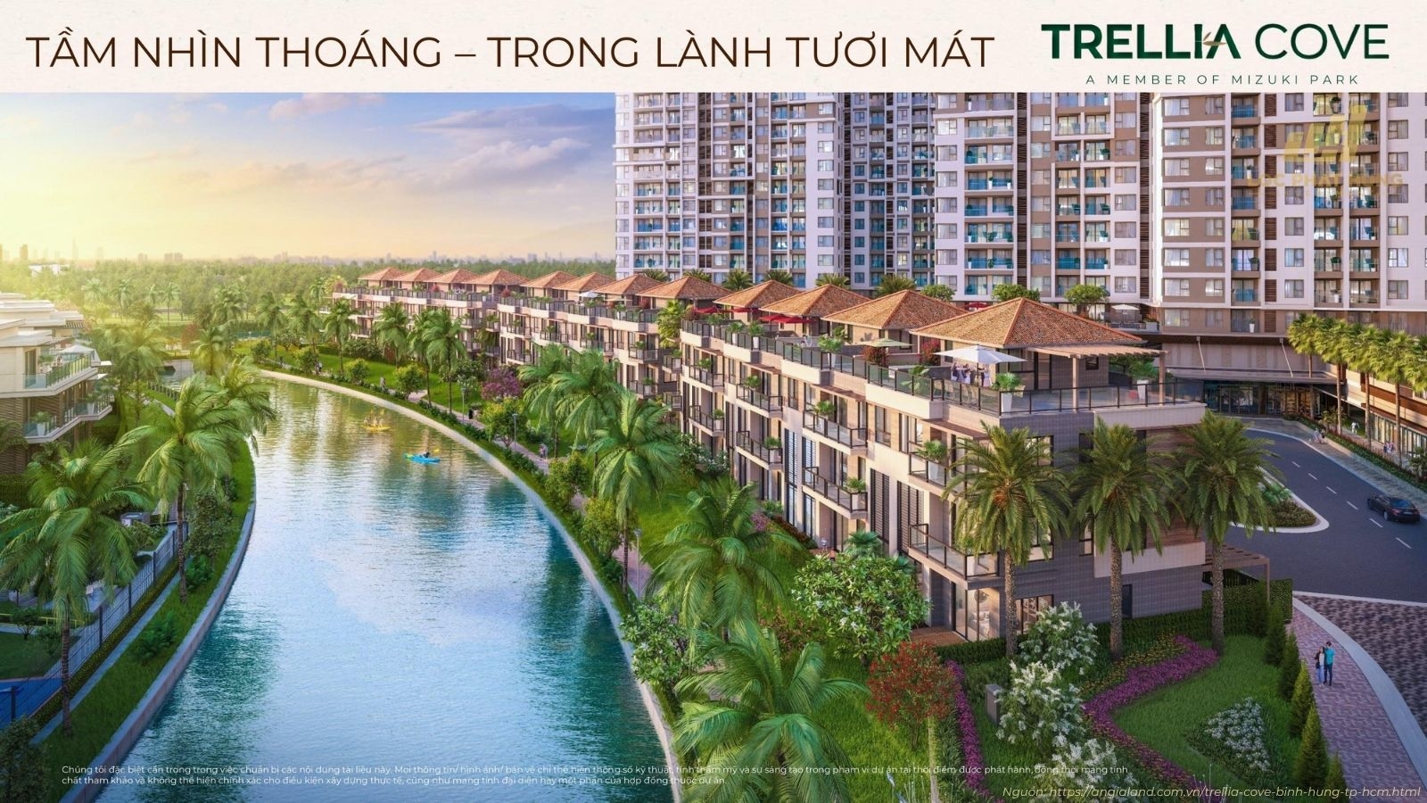 Phối cảnh nhà phố liền kề Trellia Cove