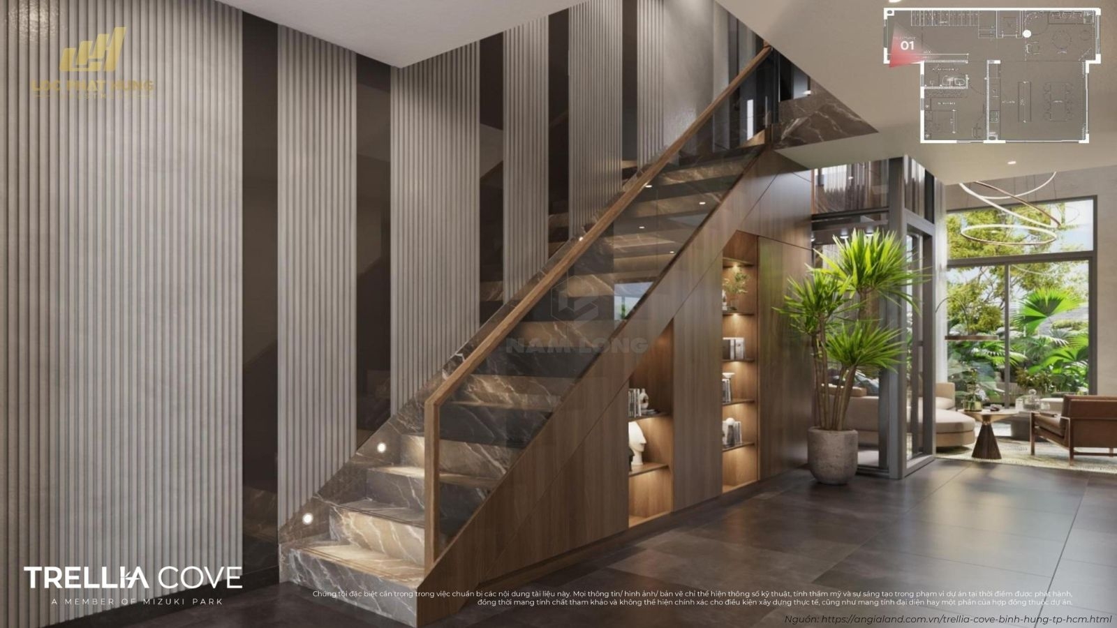 Phối cảnh nội thất nhà phố liền kề Trellia Cove