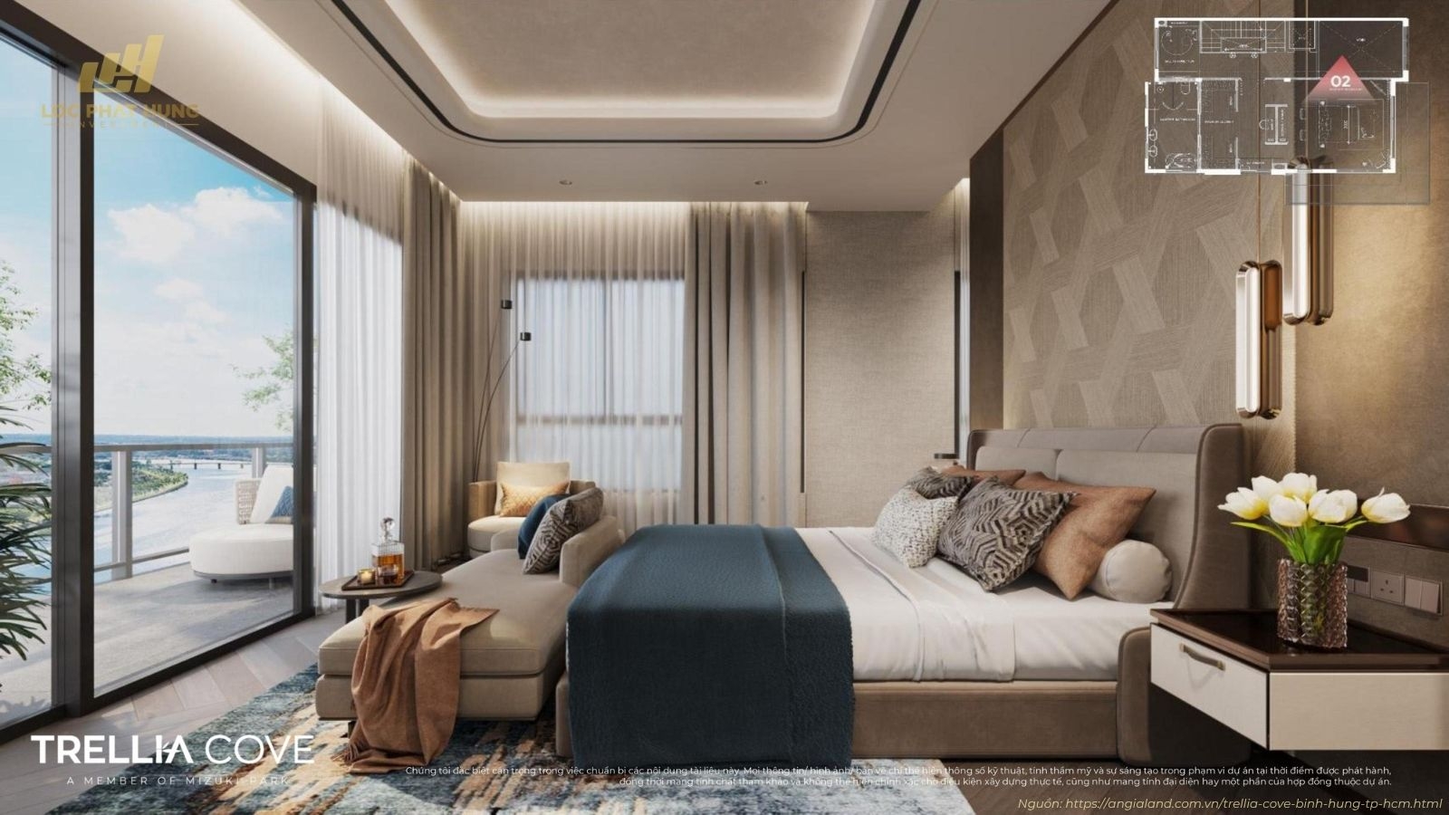 Phối cảnh nội thất nhà phố liền kề Trellia Cove