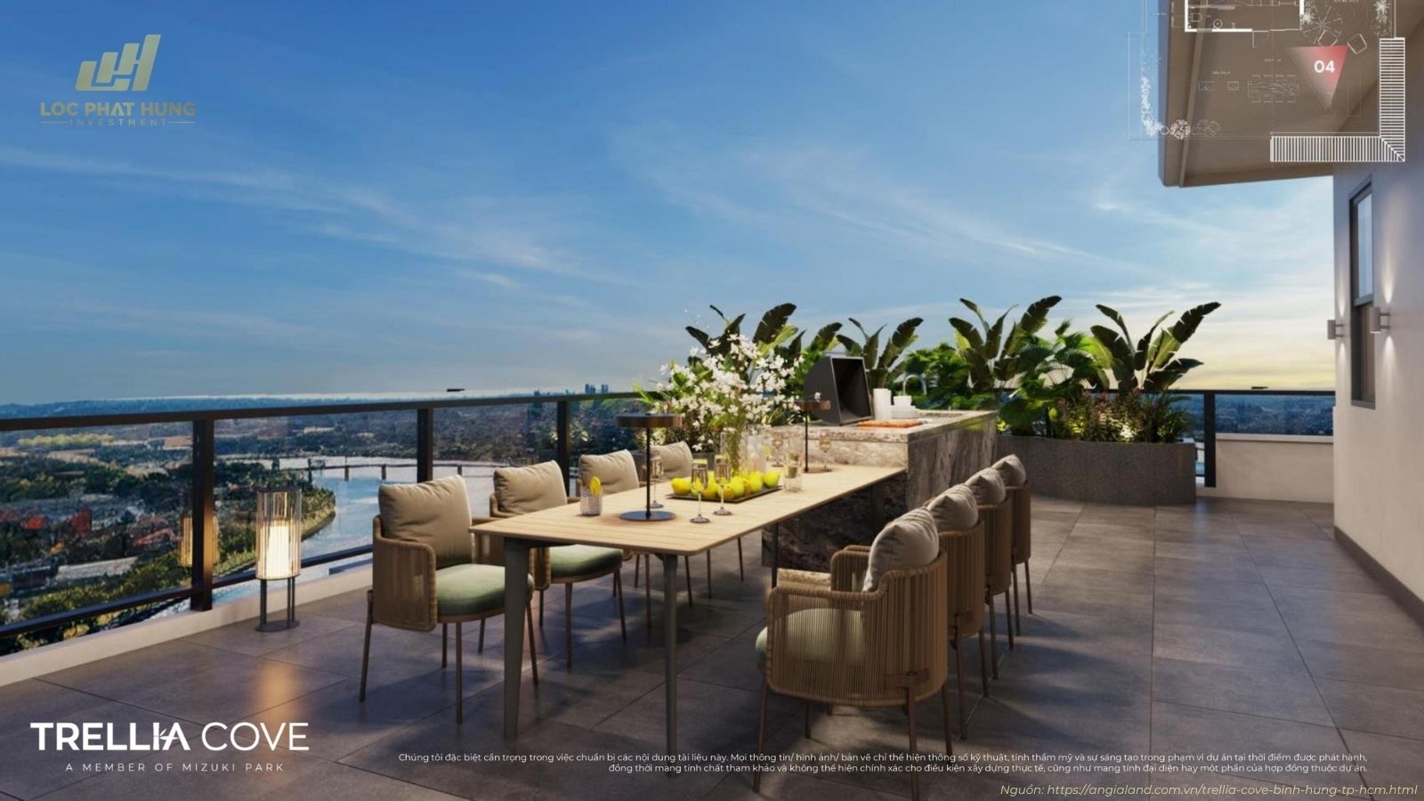 Phối cảnh nội thất nhà phố liền kề Trellia Cove