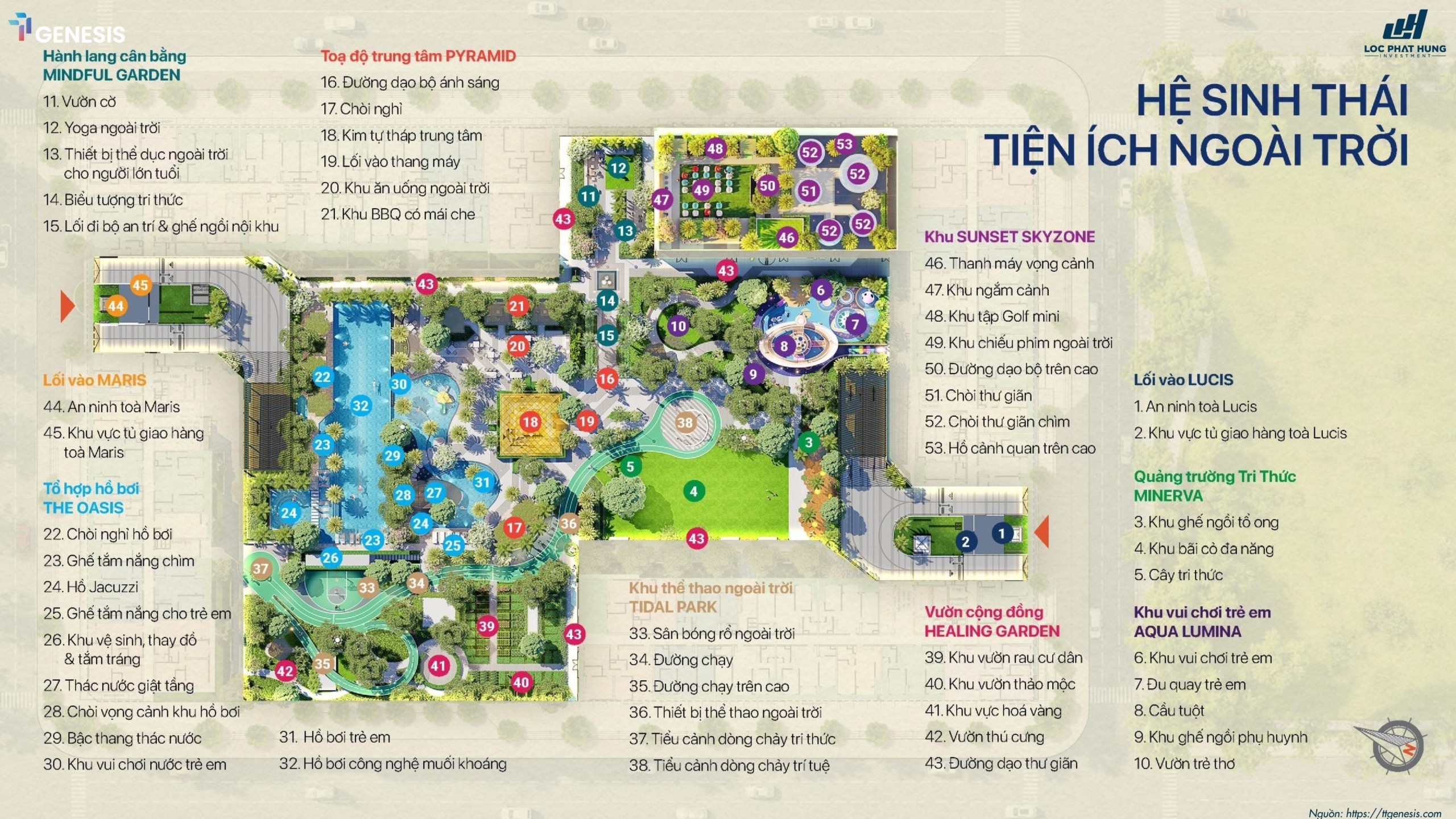 Tiện ích TT Genesis ngoài trời