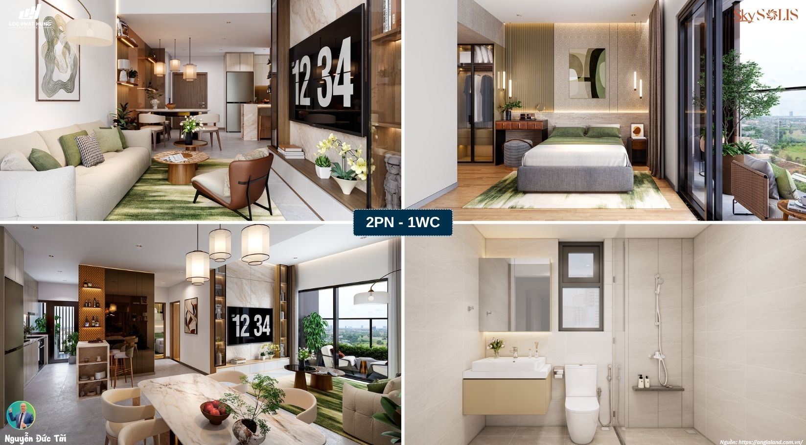 Nhà Mẫu Sky Solis 2PN-1WC