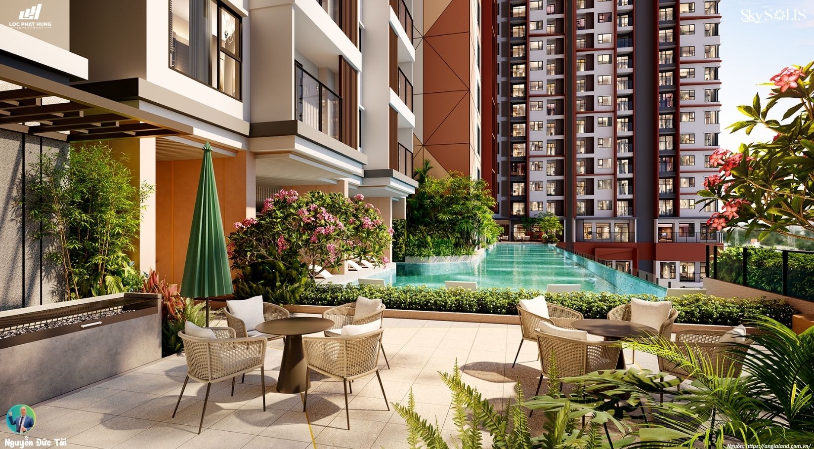 Hồ Bơi Tràn Bờ Thiết Kế Chuẩn Resort 5 Sao Tại Dự án Sky Solis