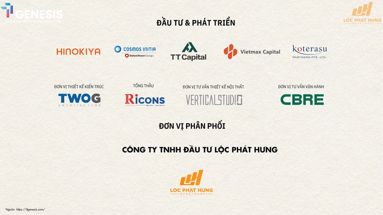 Đối Tác Chiến Lược Và Đơn Vị Phân Phối TT Genesis