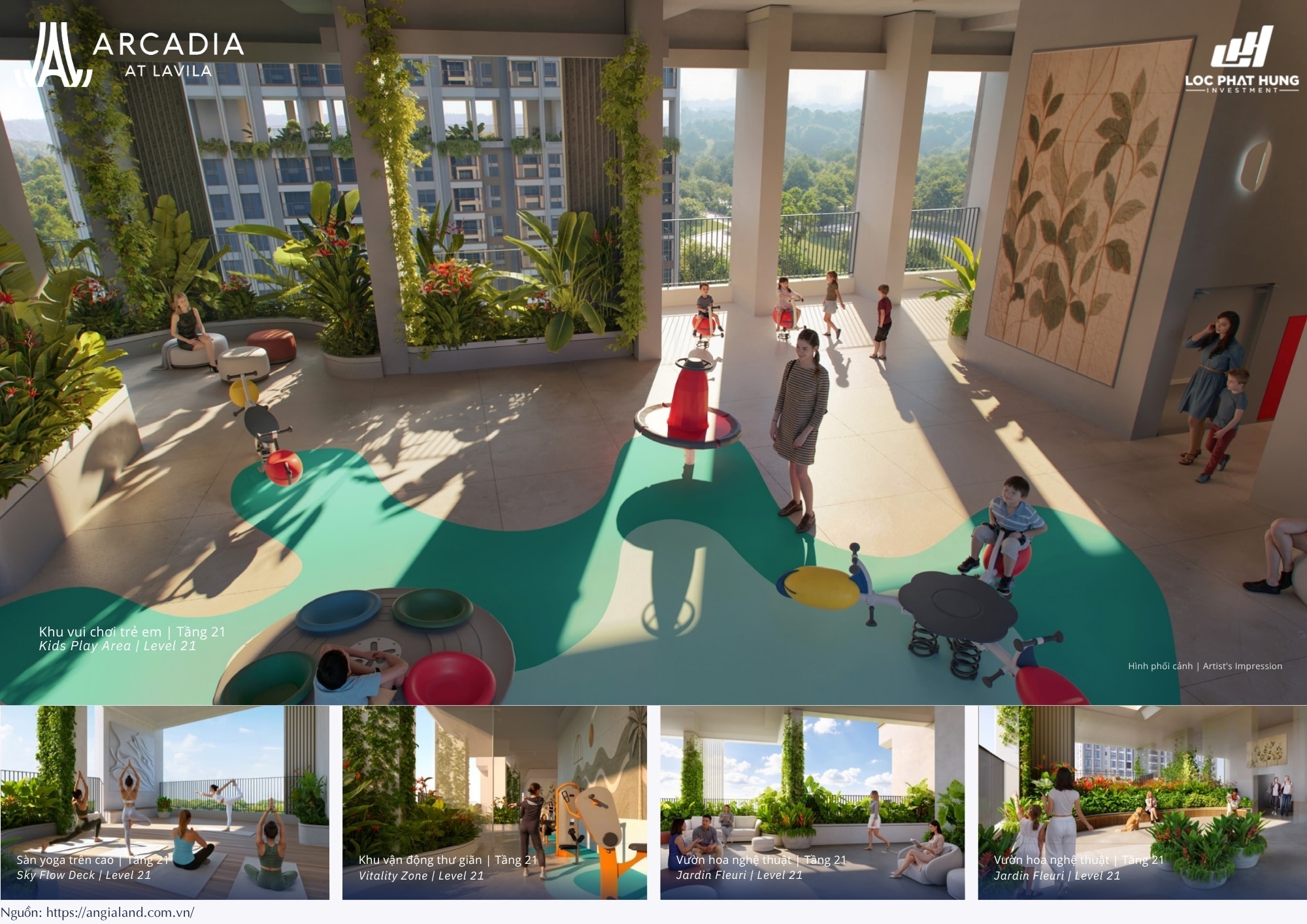 Khu Vui Chơi Trẻ Em, Sân Yoga Sky Flow Deck Tầng 21 Arcadia At Lavila Nhà Bè