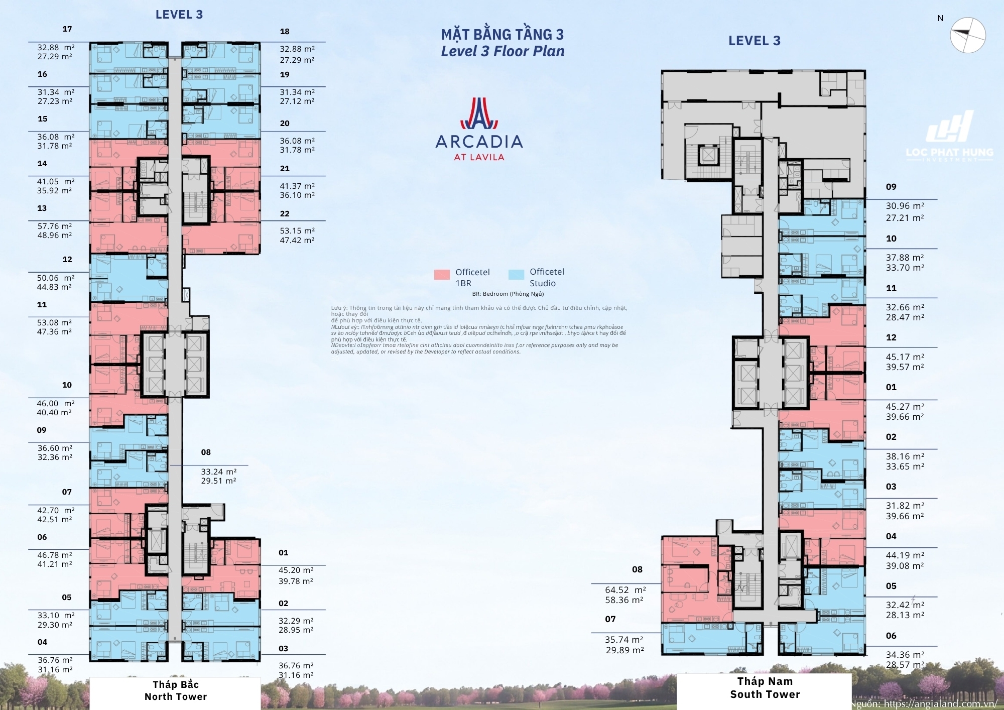 Mặt Bằng Tằng 3 Căn Hộ Officetel Arcadia At Lavila Nhà Bè