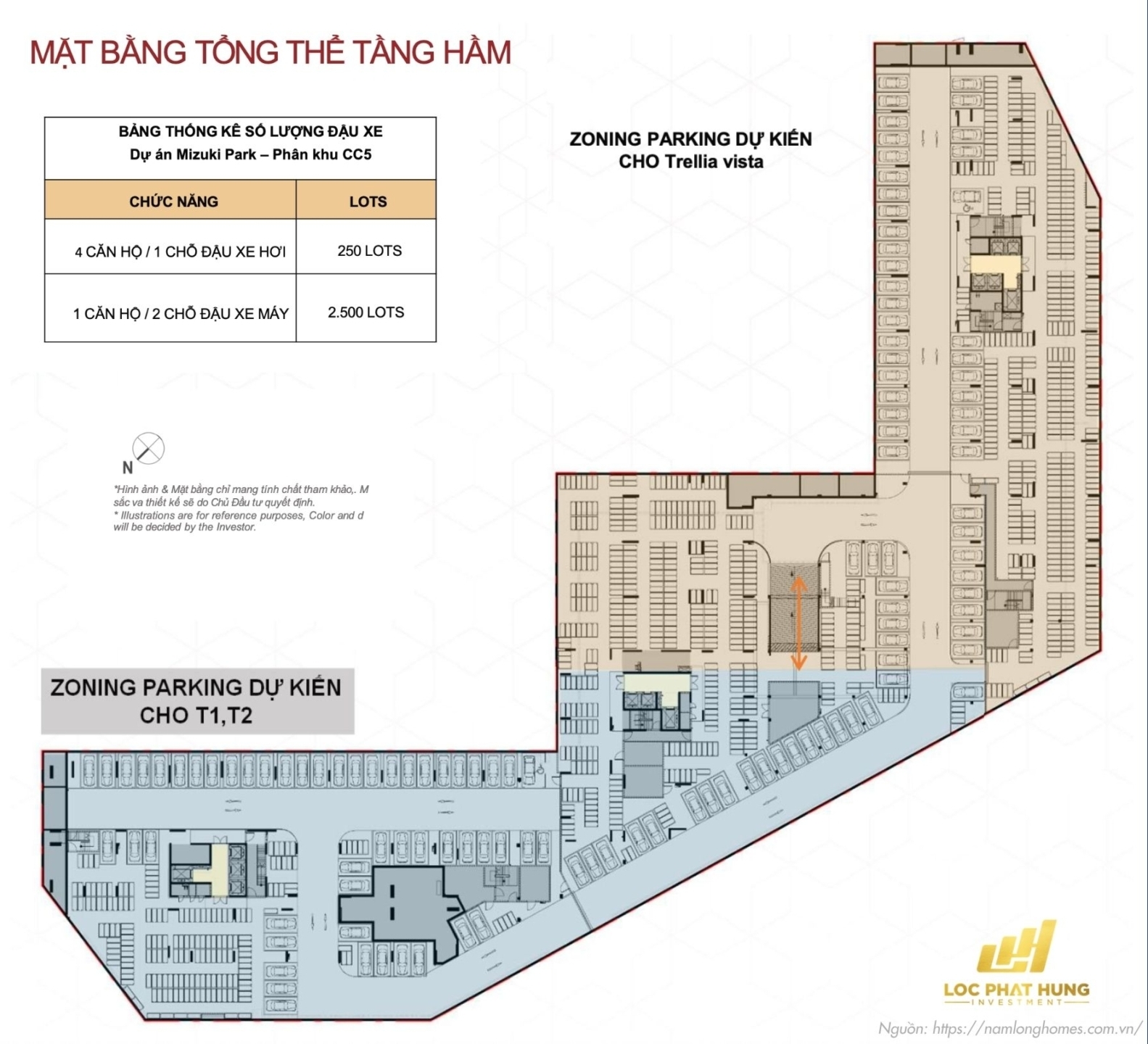 Mặt bằng tổng thể Trellia Vista | Tầng hầm