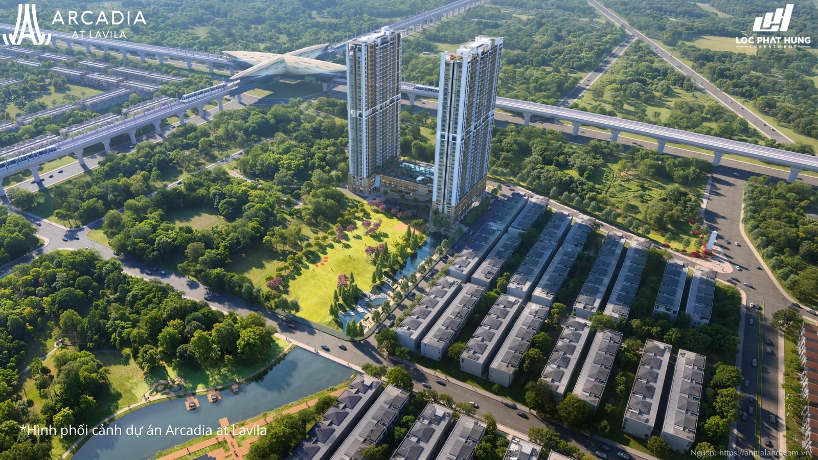 Phối Cảnh Tổng Thể Dự án Căn Hộ Arcadia At Lavila Nhà Bè