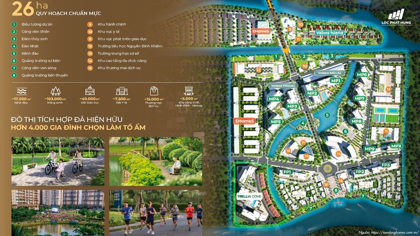Tiện ích nội khu Mizuki Park 26ha
