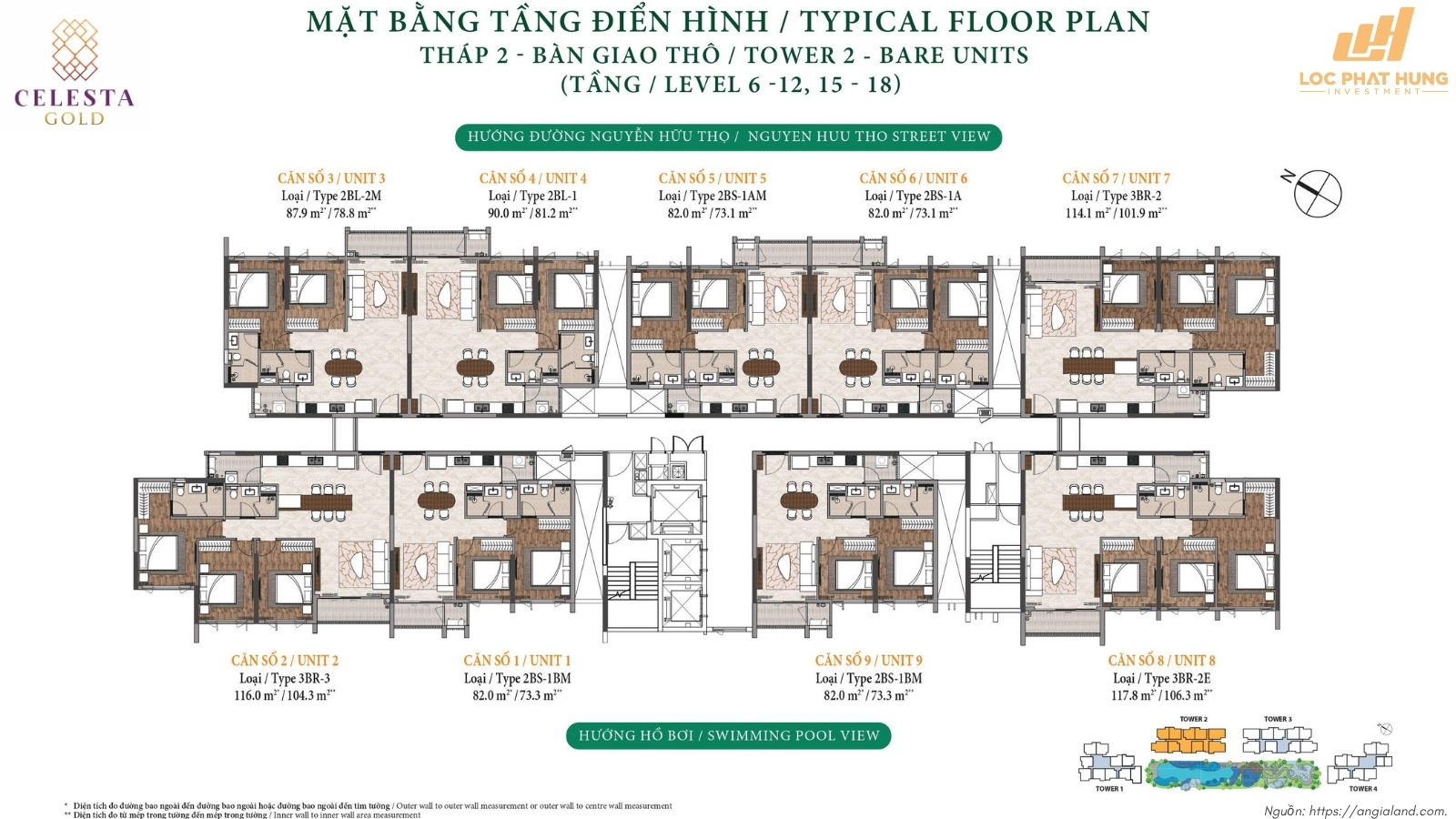 Mặt Bằng Tổng Thể Tầng Căn Hộ Chung Cư Celesta Gold