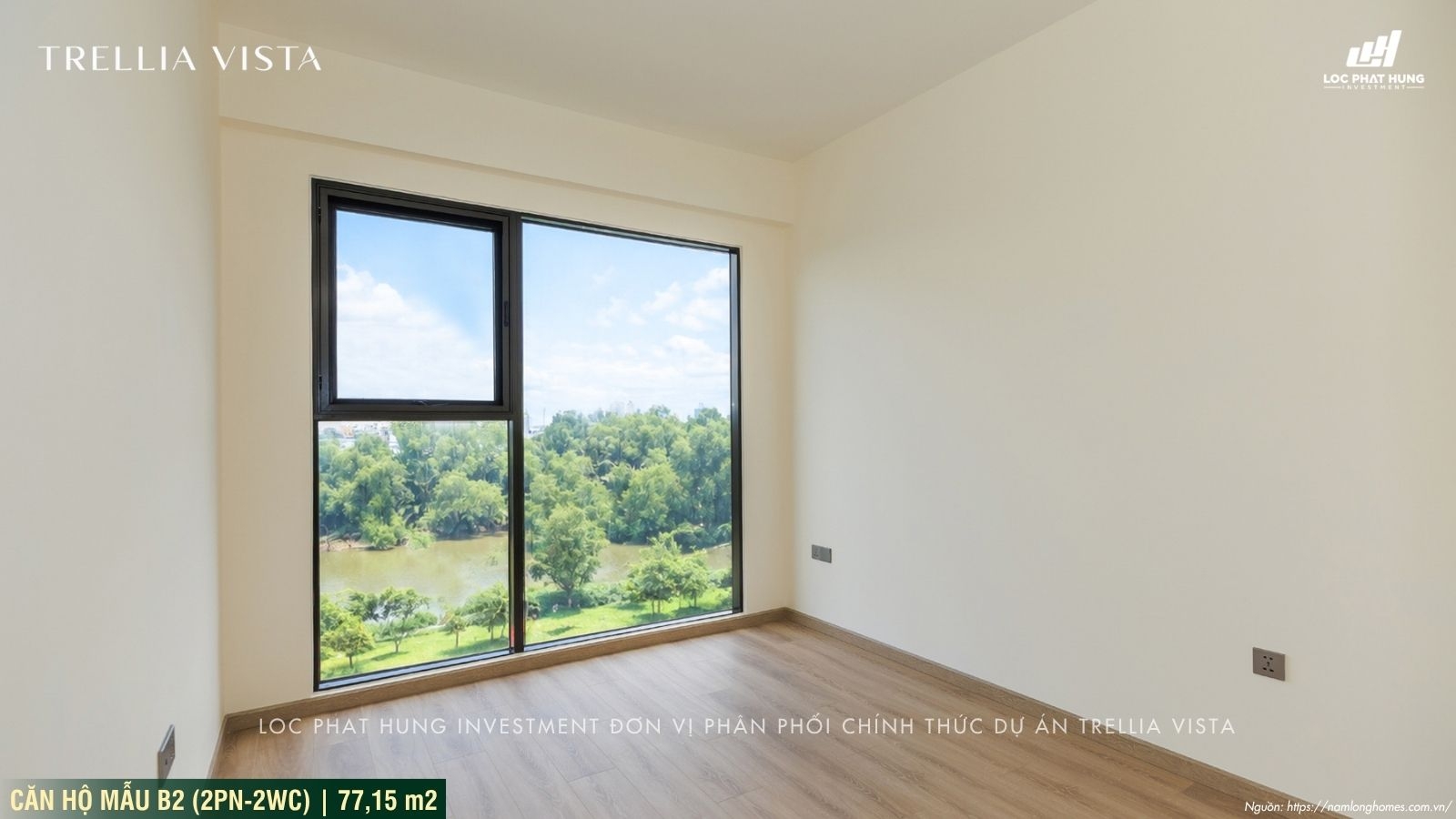 Nhà mẫu Trellia Vista loại 2PN-2WC | Diện tích 77,15m2