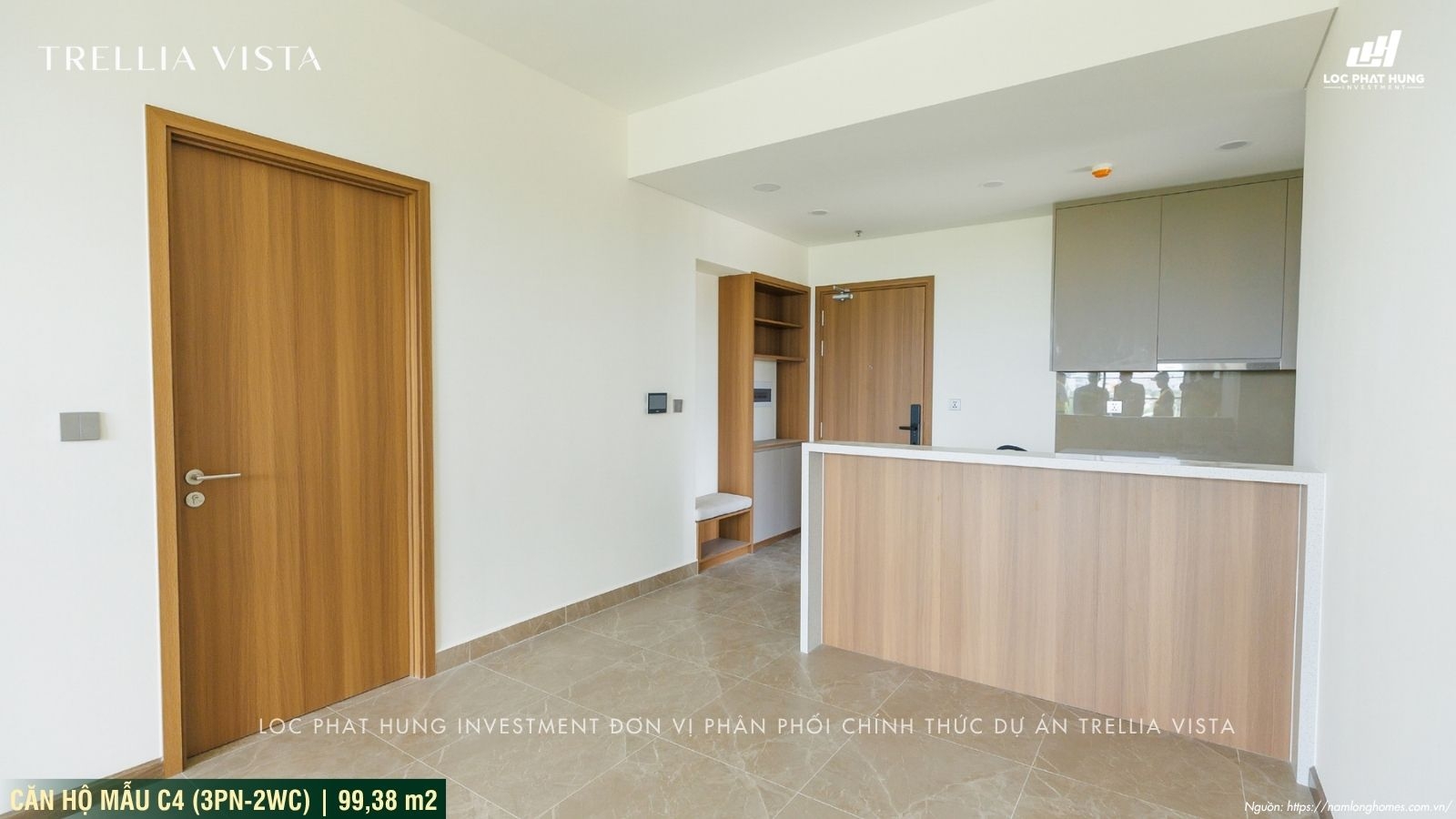 Nhà mẫu Trellia Vista loại 3PN-2WC | Diện tích 99,38m2