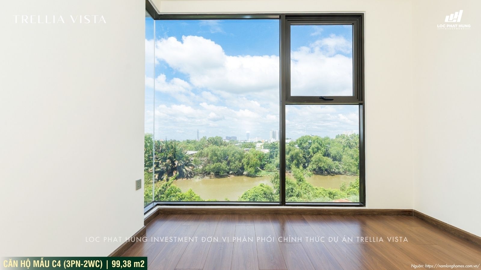 Nhà mẫu Trellia Vista loại 3PN-2WC | Diện tích 99,38m2