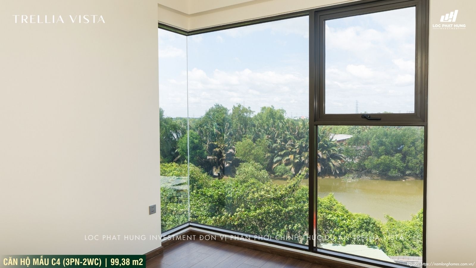 Nhà mẫu Trellia Vista loại 3PN-2WC | Diện tích 99,38m2