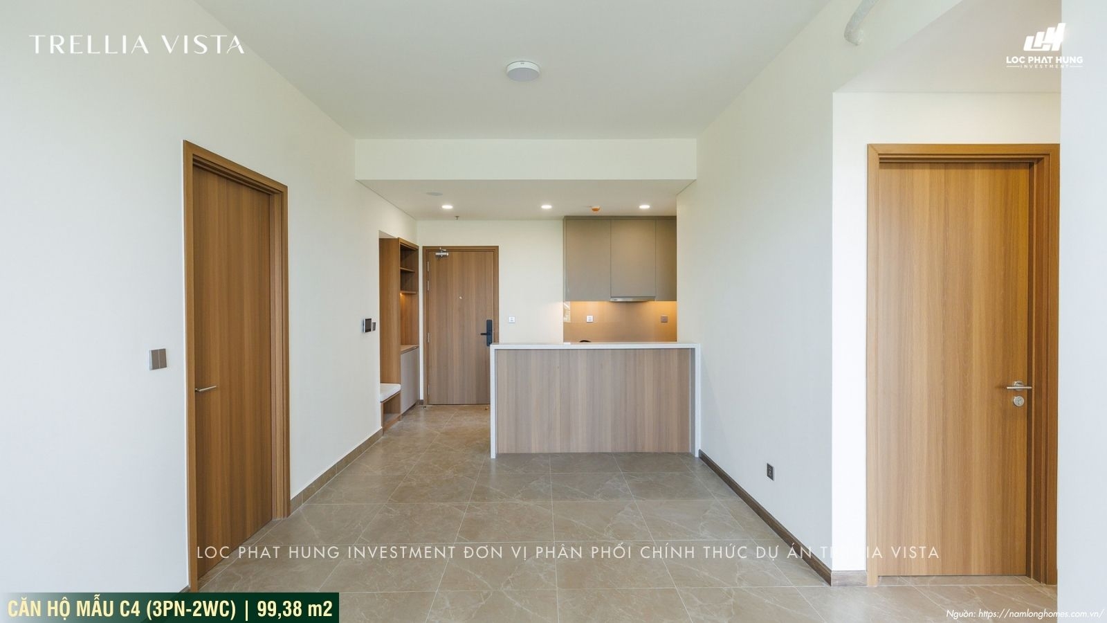 Nhà mẫu Trellia Vista loại 3PN-2WC | Diện tích 99,38m2